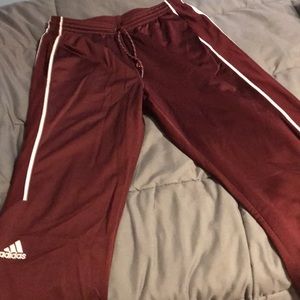 Maroon Adidas Sweatpants